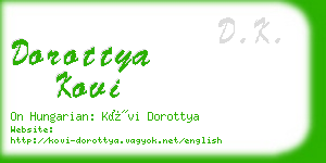 dorottya kovi business card